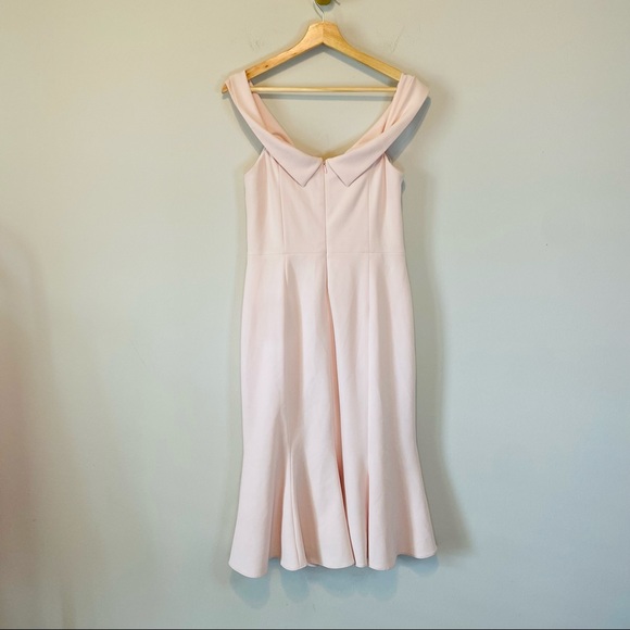 Gal Meets Glam Pink Tyler Off Shoulder Midi Dress Spring Summer Size 6 - Picture 6 of 8